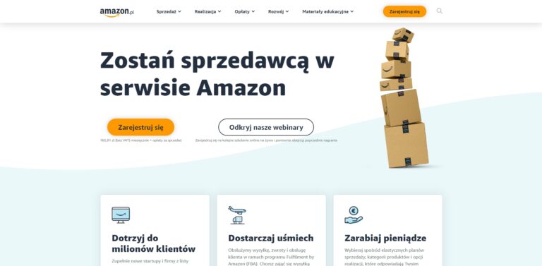 Rejestracja sprzedawcy Amazon.pl